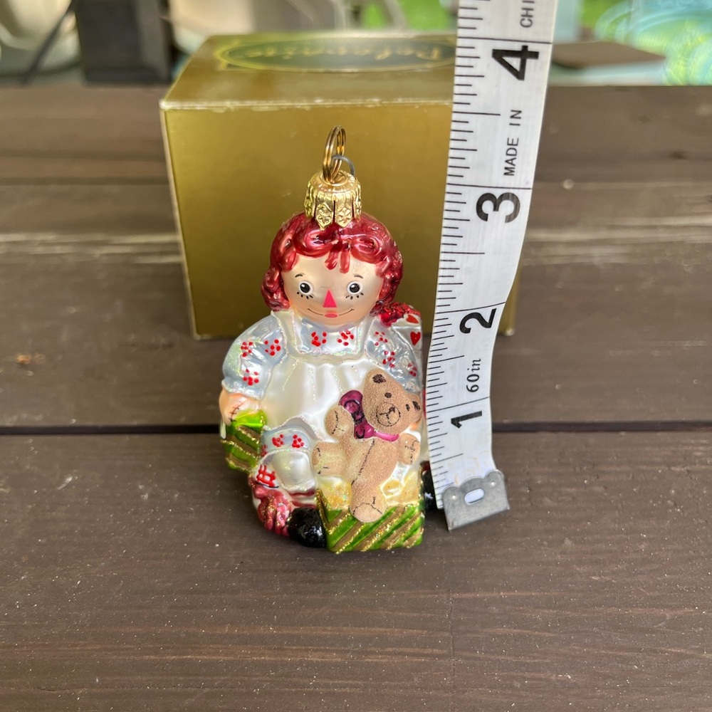 Rare Kurt Adler Polonaise Komozja Playful Raggedy Ann AP1512 Glass Ornament - Picture 6 of 8